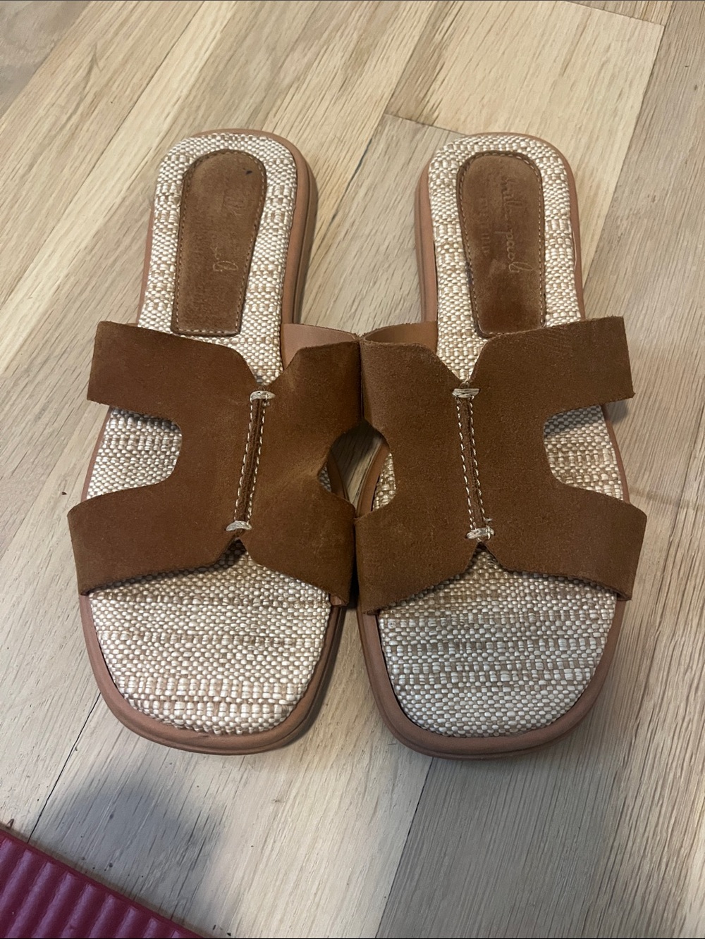 Mila Paoli Italian Women's Brown Suede Slide Sandals - Casual Comfort